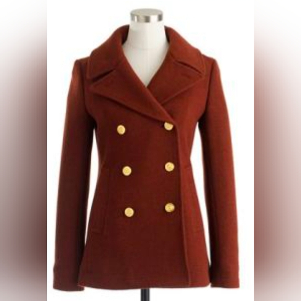 J. Crew Women's Stadium Cloth Majesty Peacoat